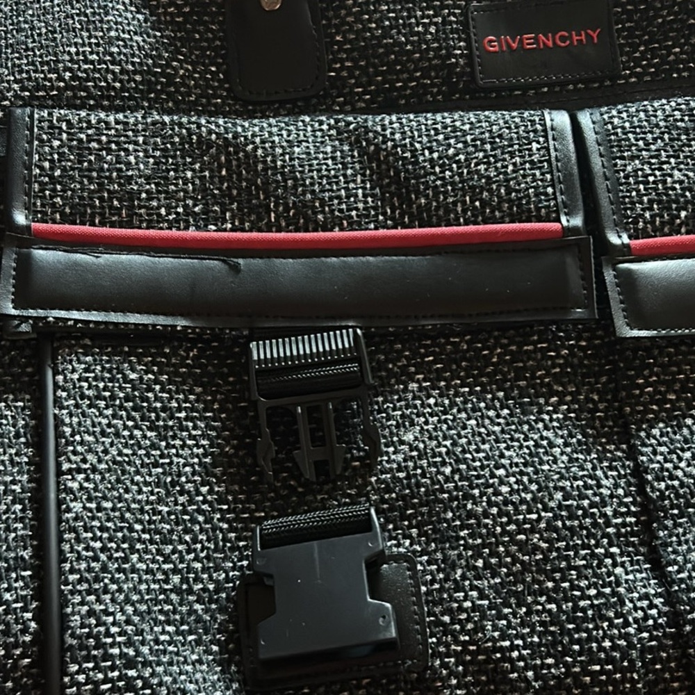 Givenchy Black and Red Tweed Bag